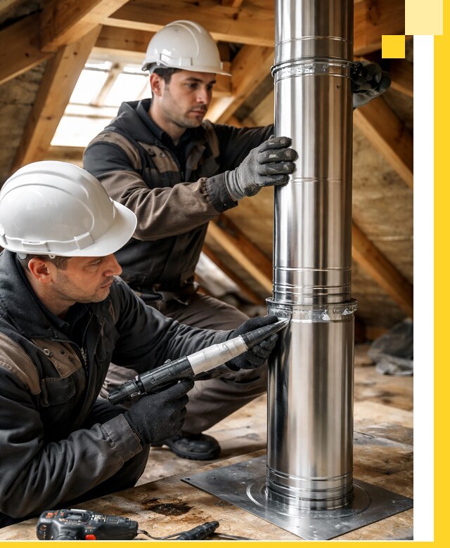 Монтаж дымоходов для каминов в Салехарде с гарантией качества