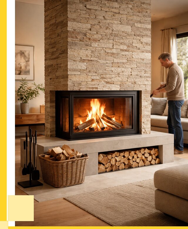 Дровяной камин под ключ в Салехарде от 214080 р. | ЭриданСлх