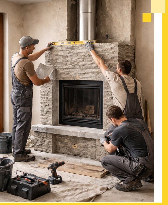 Профессиональный монтаж каминов под ключ в Салехарде для дома