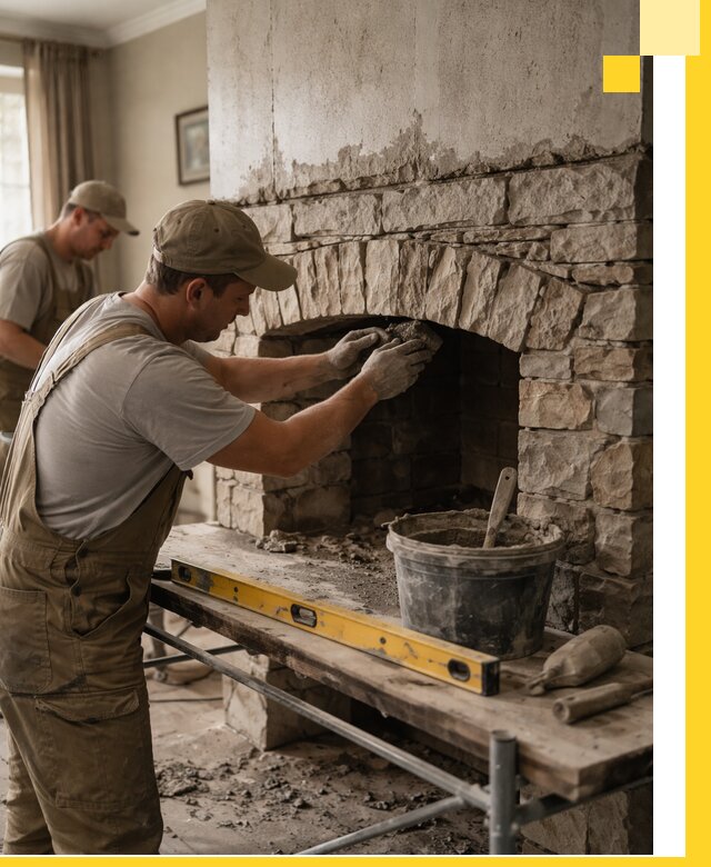 Изготовление каминов под ключ в Салехарде, монтаж и отделка