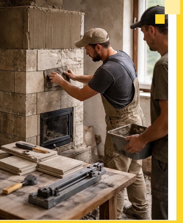 Профессиональная облицовка печей в Салехарде: керамика и камень