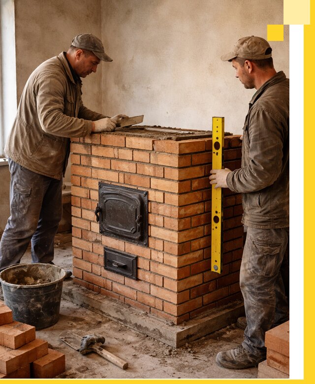 Отопительные печи под ключ в Салехарде, установка и сборка