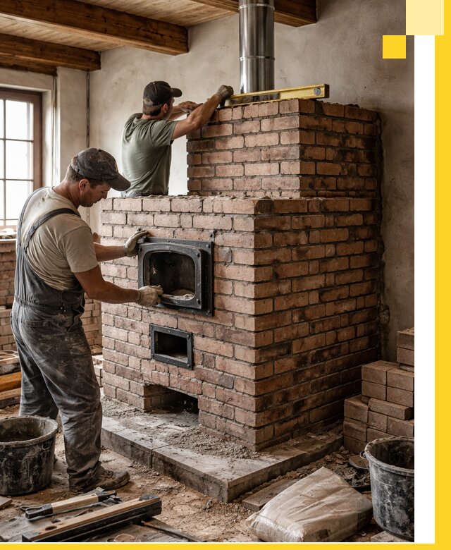 Печи для загородного дома под ключ в Салехарде — монтаж и сервис