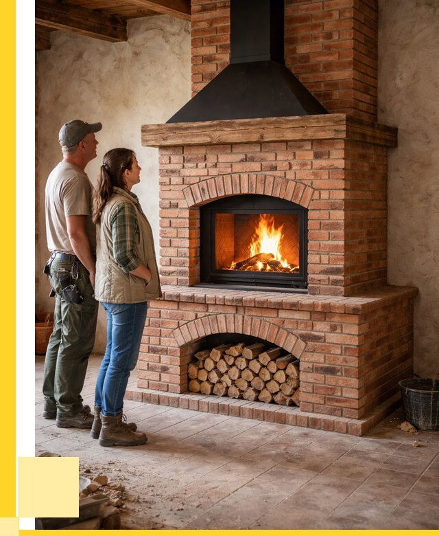 Печи камины из кирпича в Салехарде от 128448 р. | ЭриданСлх