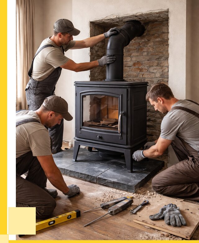 Монтаж печи камина в частном доме в Салехарде от 26760 р. | ЭриданСлх