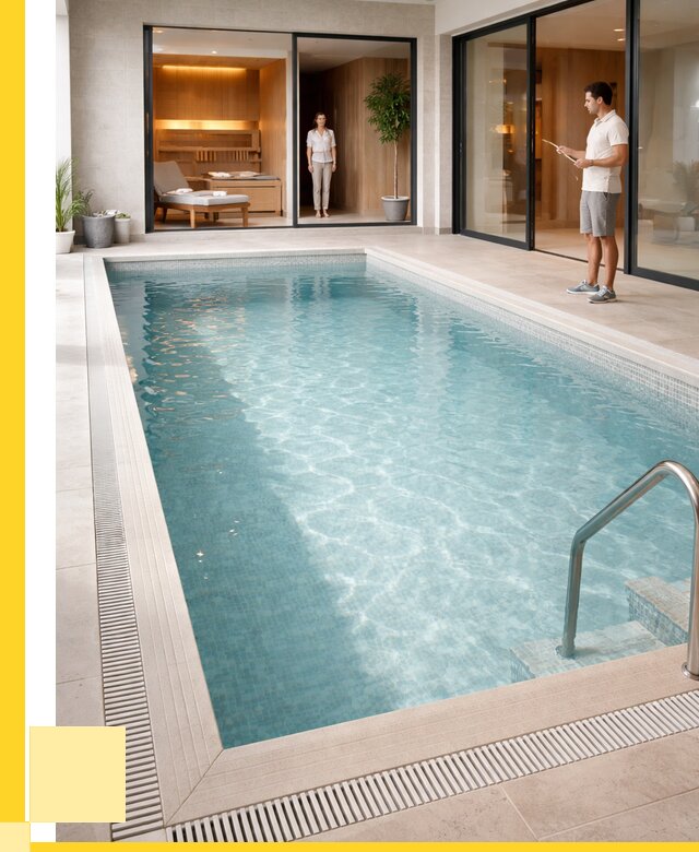 Отделка бассейна пленкой ПВХ в Салехарде от 3746 р. - ЭриданСлх