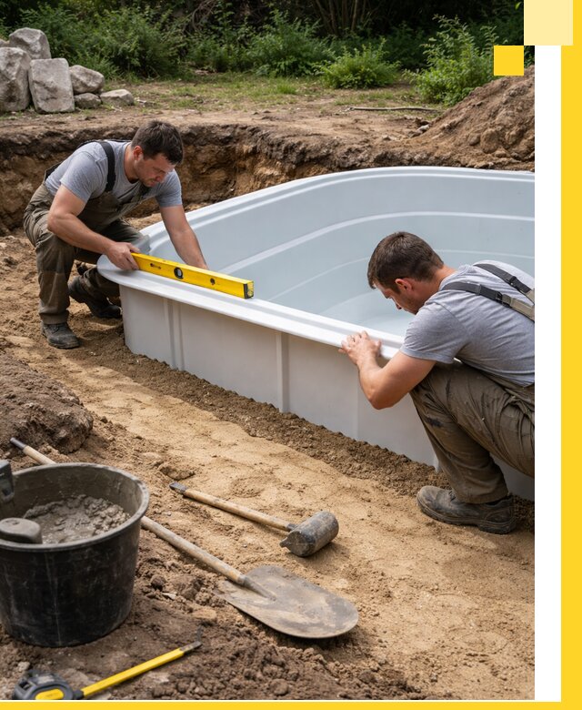 Производство и установка пластиковых бассейнов в Салехарде под ключ