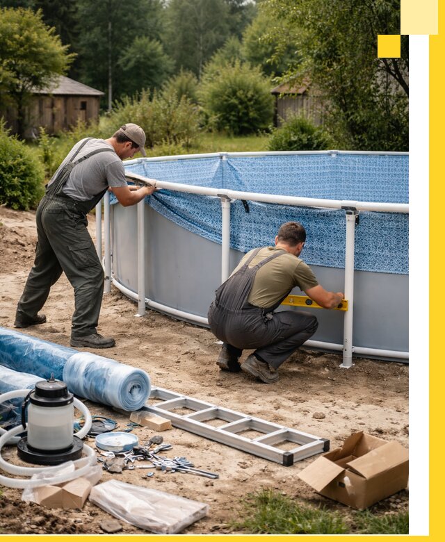 Установка и монтаж каркасных бассейнов в Салехарде под ключ