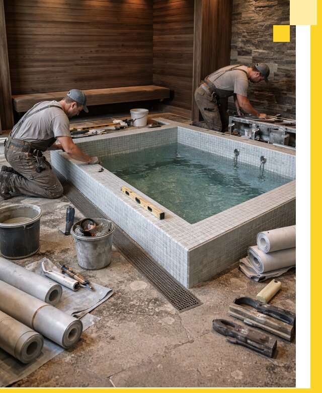 Установка и строительство бассейнов для сауны в Салехарде