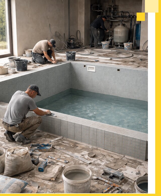 Строительство и монтаж бассейнов в помещении в Салехарде