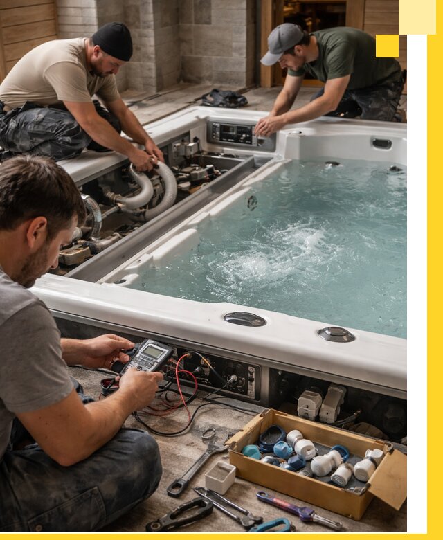 Гидромассажные бассейны под ключ в Салехарде, дизайн и монтаж