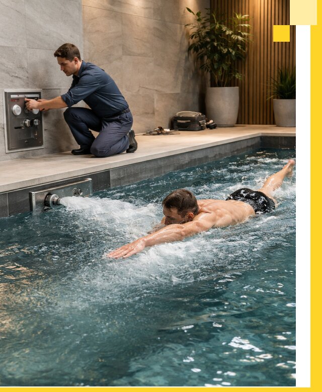 Проектирование и монтаж бассейнов с противотоком в Салехарде