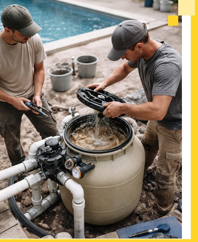 Установка и обслуживание песочных фильтров для бассейнов в Салехарде