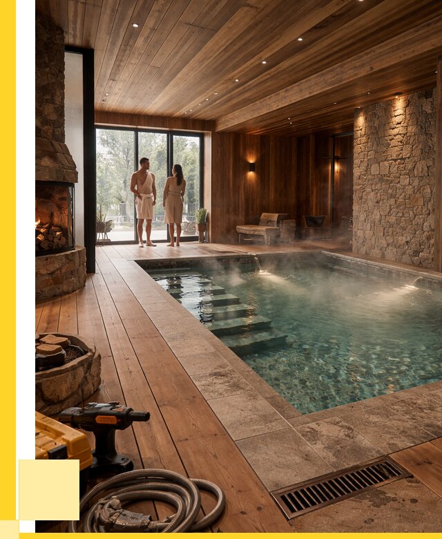 Проекты бань с бассейном под ключ в Салехарде от 80280 р., ЭриданСлх