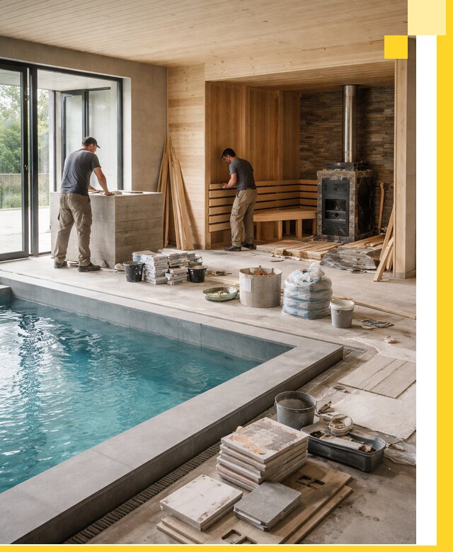 Проектирование и строительство бань с бассейном в Салехарде