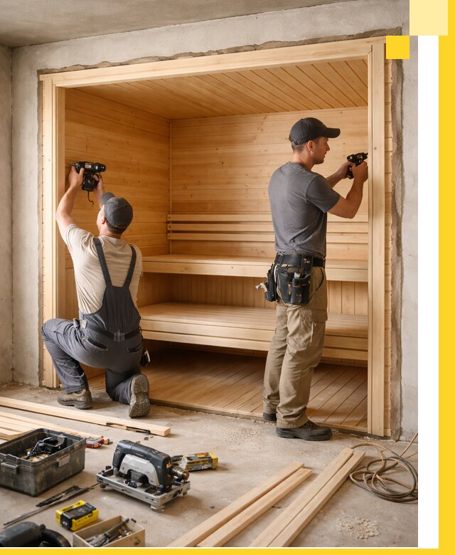 Монтаж саун под ключ в Салехарде — проектирование и установка