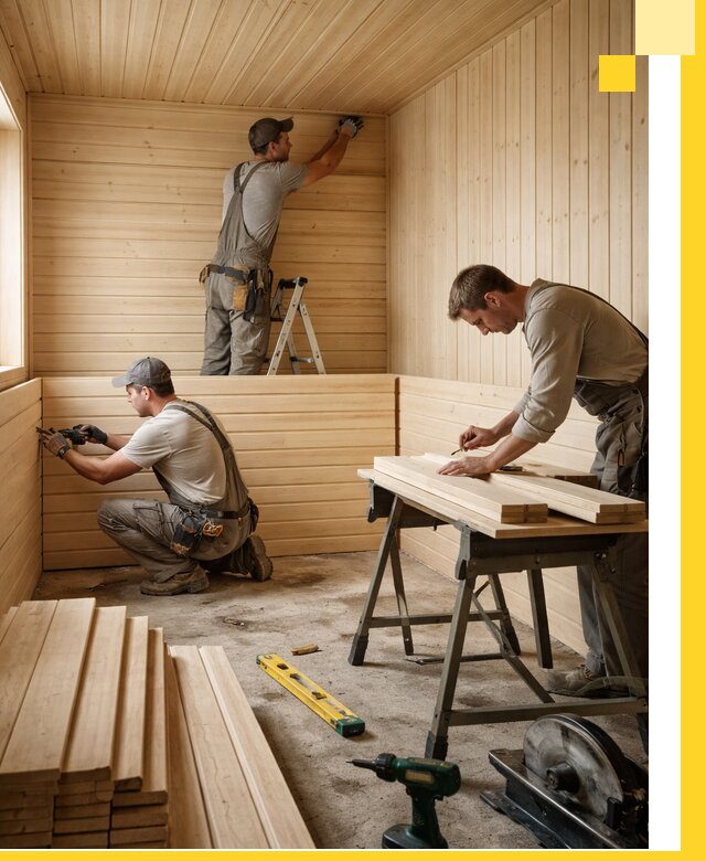 Обшивка саун в Салехарде из натуральной древесины под ключ