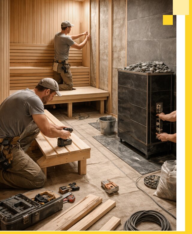 Дизайн и строительство интерьерных саун под ключ в Салехарде
