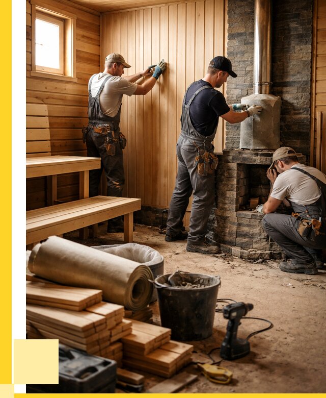 Ремонт бань под ключ в Салехарде от 48168 р. | ЭриданСлх