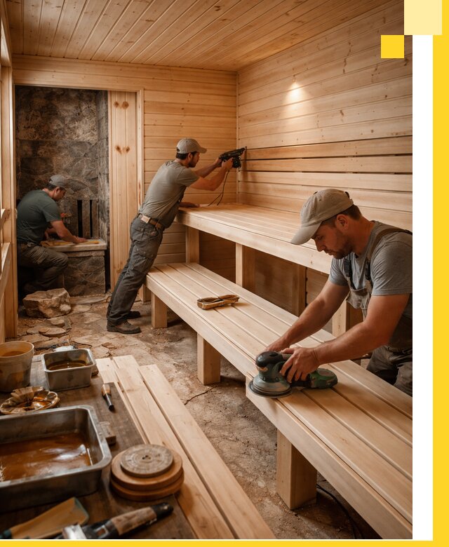 Профессиональная отделка бань в Салехарде под ключ, с гарантией