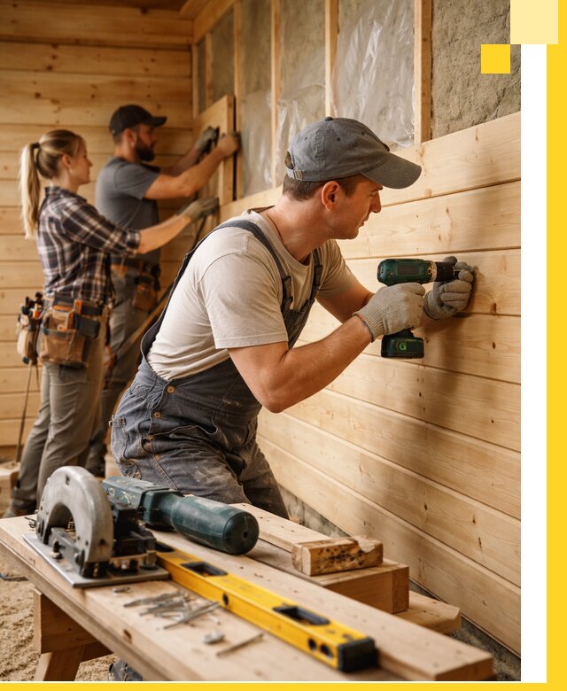 Обшивка бань под ключ в Салехарде: отделка стен и потолков