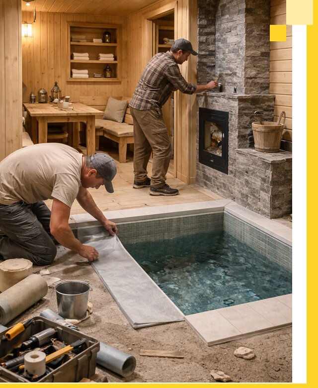 Строительство бань с комнатой отдыха под ключ в Салехарде