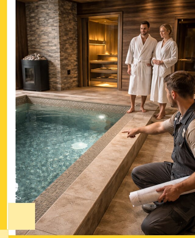 Проект бани с бассейном под ключ в Салехарде от 69576 р. | ЭриданСлх