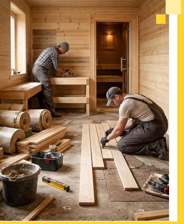 Индивидуальный проект бани с комнатой отдыха под ключ в Салехарде