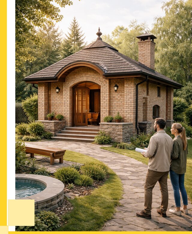 Проект кирпичной бани в Салехарде от 32112 р. | ЭриданСлх