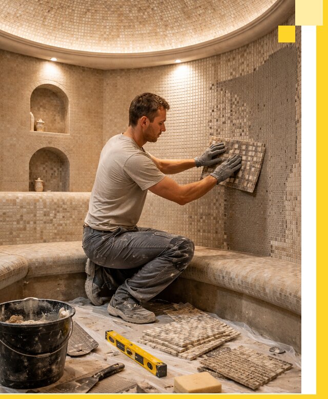 Устройство и монтаж домашнего хамама под ключ в Салехарде