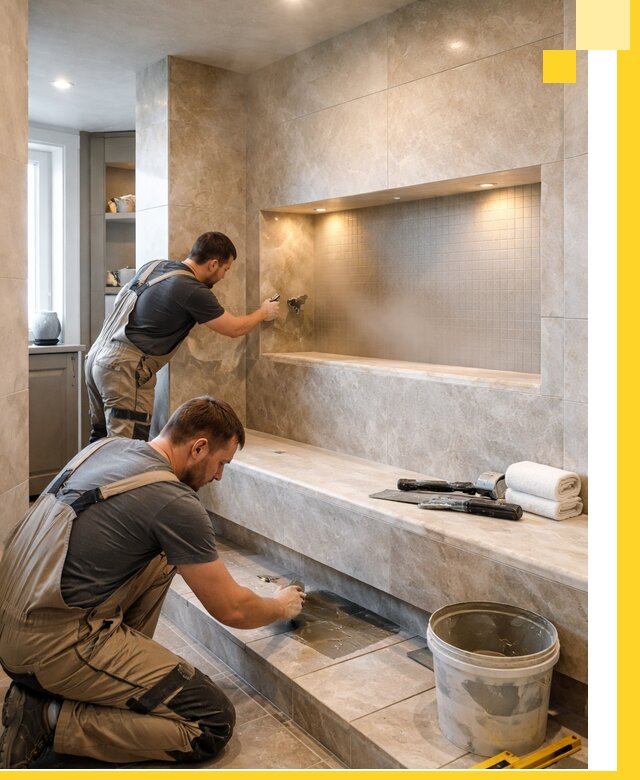 Профессиональное строительство хамама в квартире в Салехарде