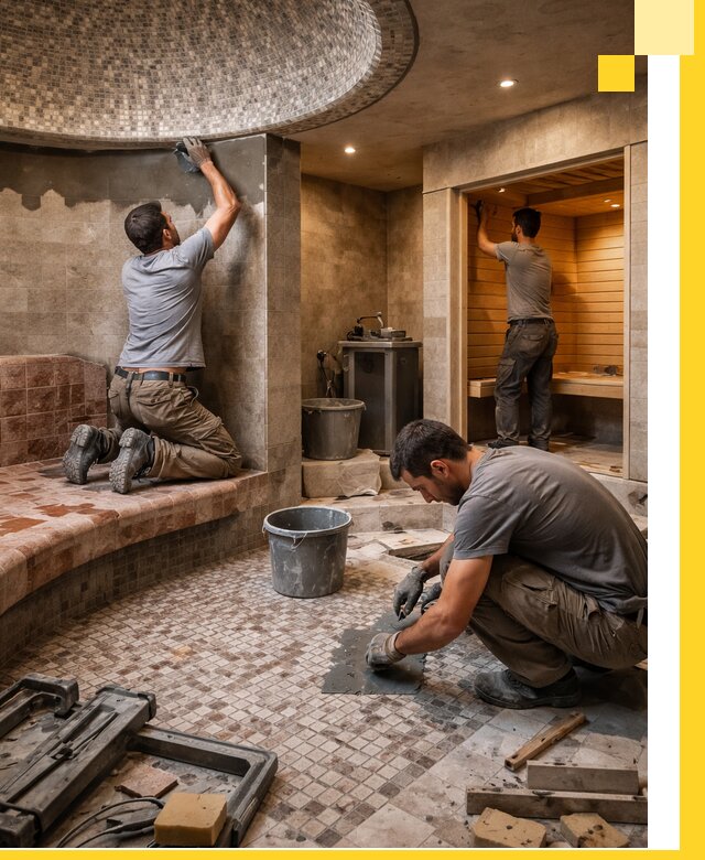 Проект и строительство хамама бани и сауны под ключ в Салехарде