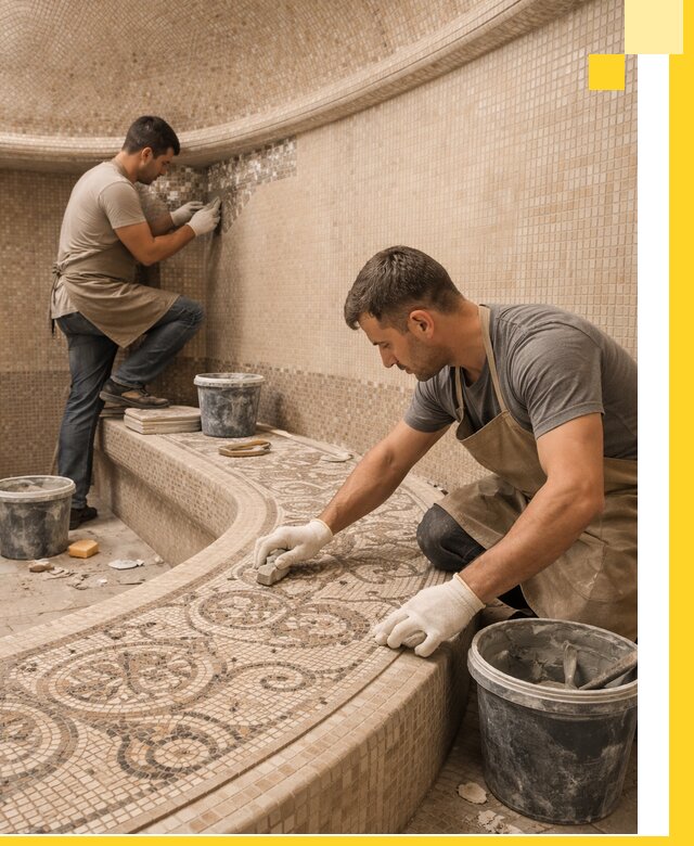 Плитка для хамама в Салехарде, укладка, подбор и поставка