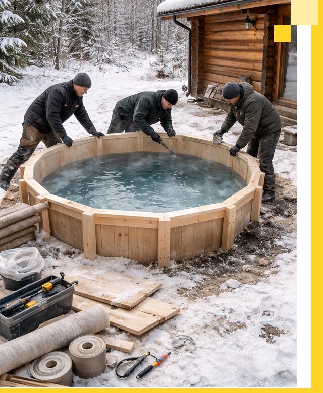 Изготовление и установка ледяных купелей под ключ в Салехарде