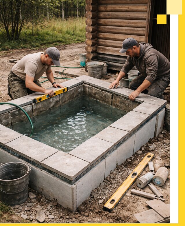 Изготовление и установка холодных купелей под ключ в Салехарде